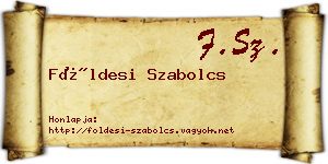 Földesi Szabolcs névjegykártya