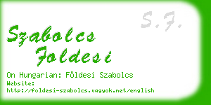 szabolcs foldesi business card