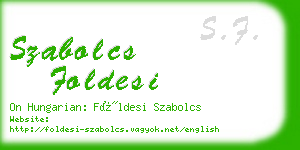 szabolcs foldesi business card